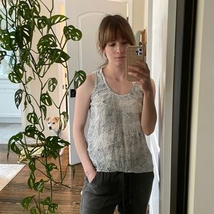 Joie silk patterned tank XS